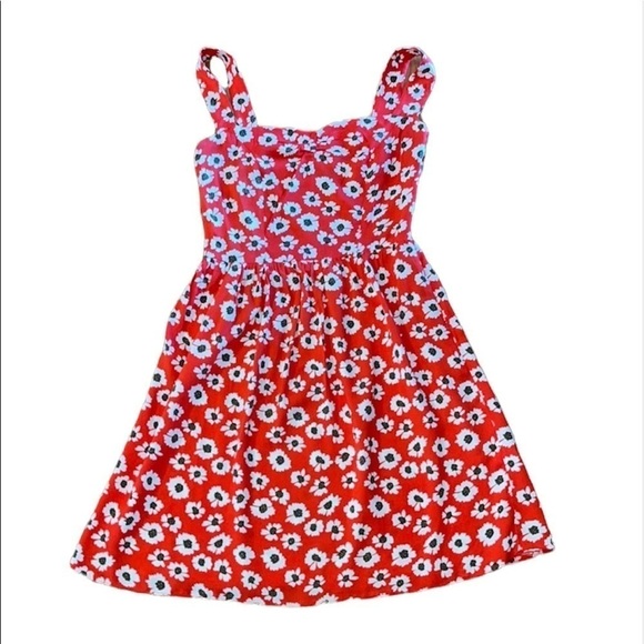 Atmosphere women’s orange dress with floral print sleeveless dress size 6 - Picture 1 of 9